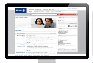 Internetseite von Allianz